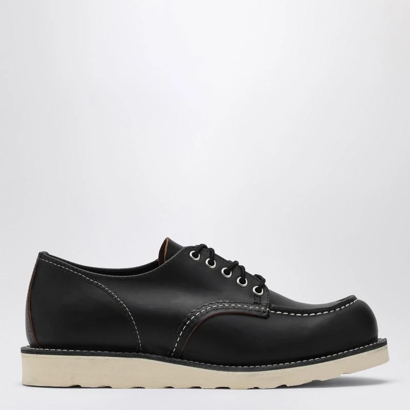 Red Wing 8090 Moc Toe Low black leather lace-up shoes 1