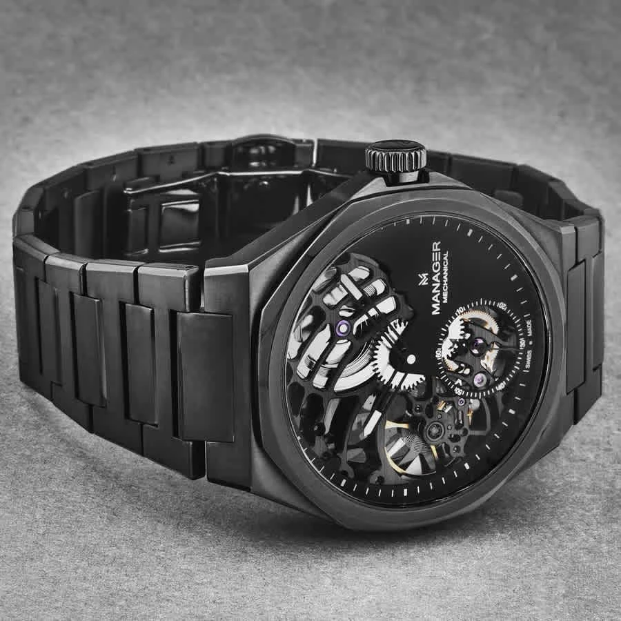 Manager Revolution Hand Wind Black Dial Men's Watch MAN-RM-09-NM 2