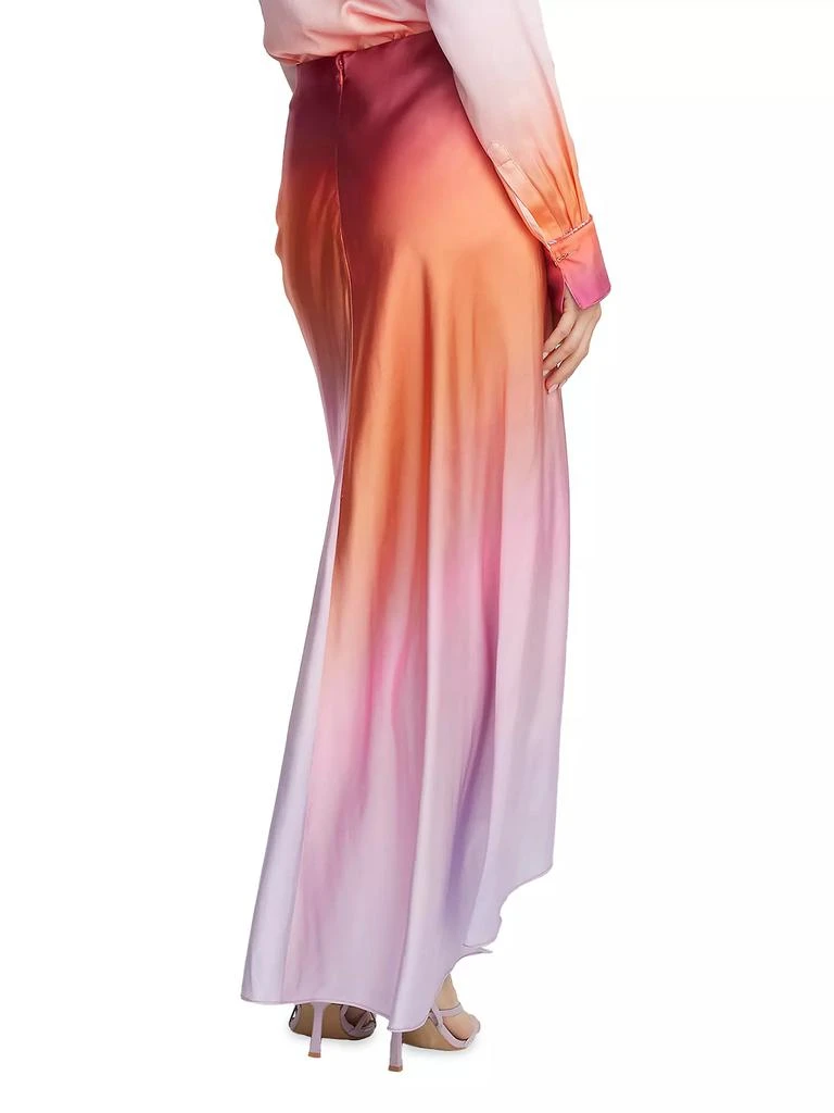 Robert Graham Tatum Silk-Blend Ombré Maxi Skirt 4