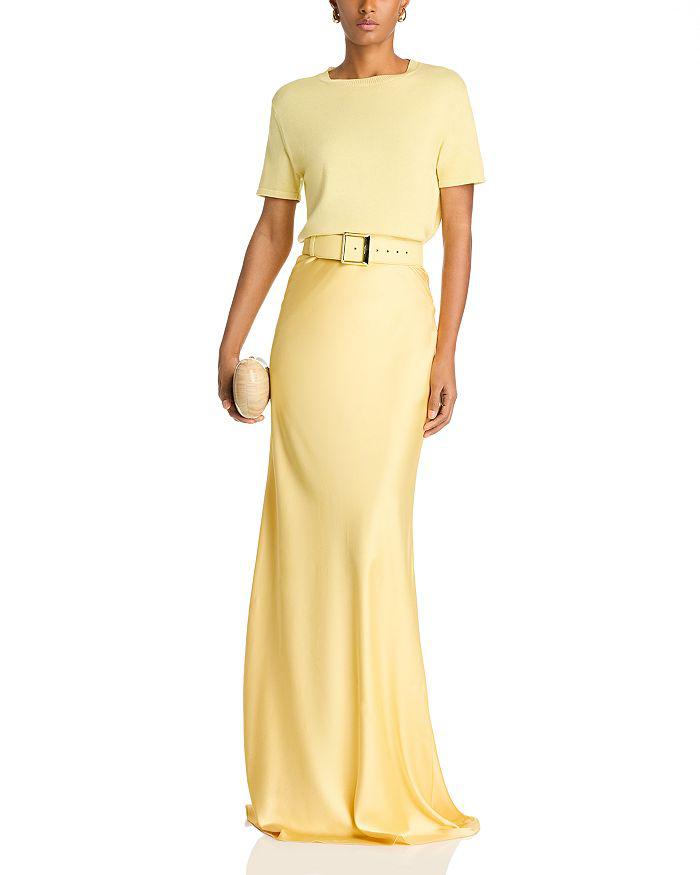 Sergio Hudson Silk Maxi Skirt