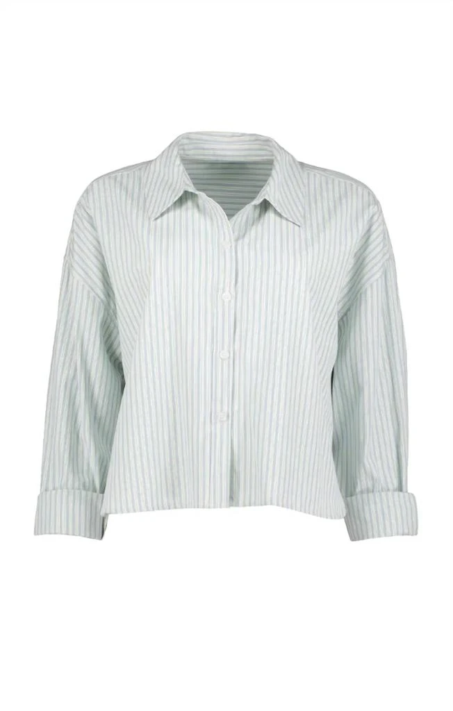 Bishop + Young Aria Blouse In Jade Stripe 2