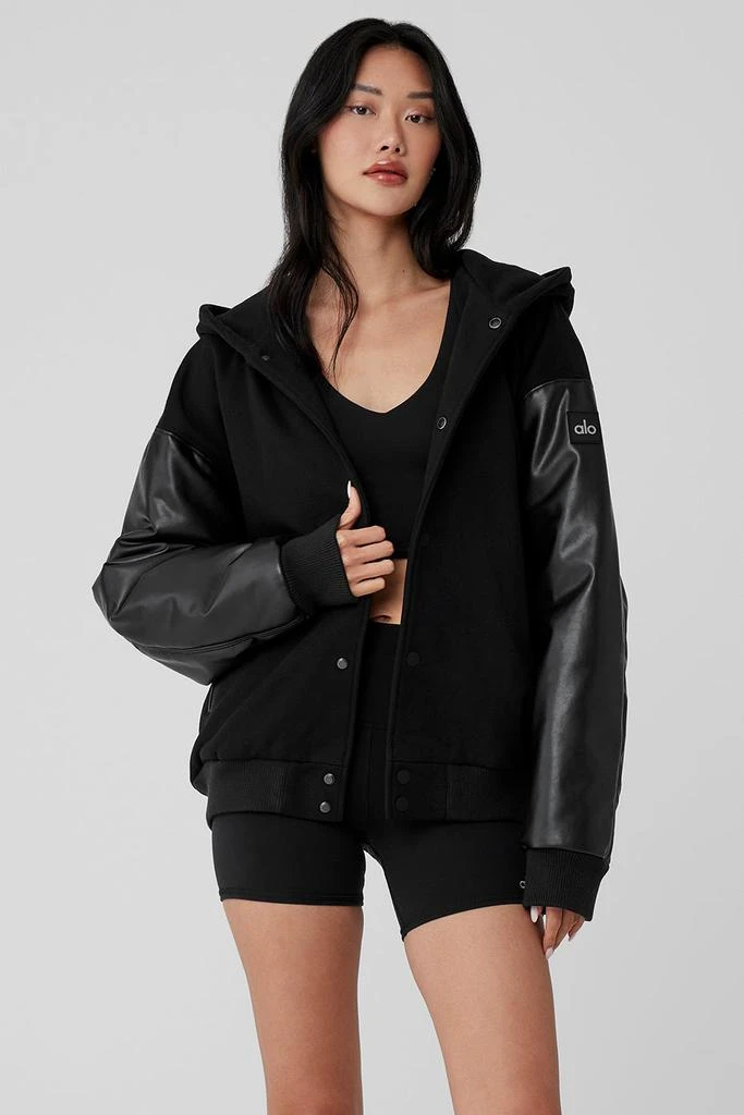 Alo Select Hooded Bomber Jacket - Black 1