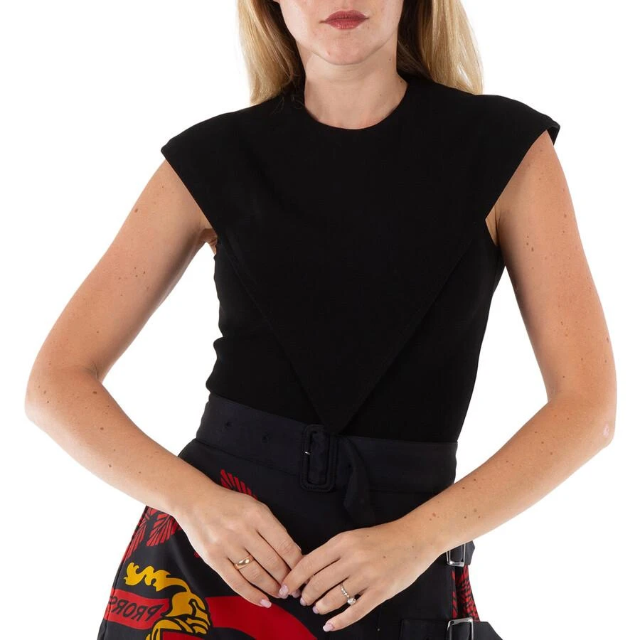 Burberry Black Panel Detail Stretch Jersey Bodysuit 1