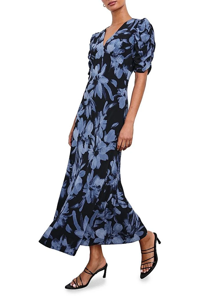 Rails Zariah Short Sleeve Floral A-Line Midi-Dress 3