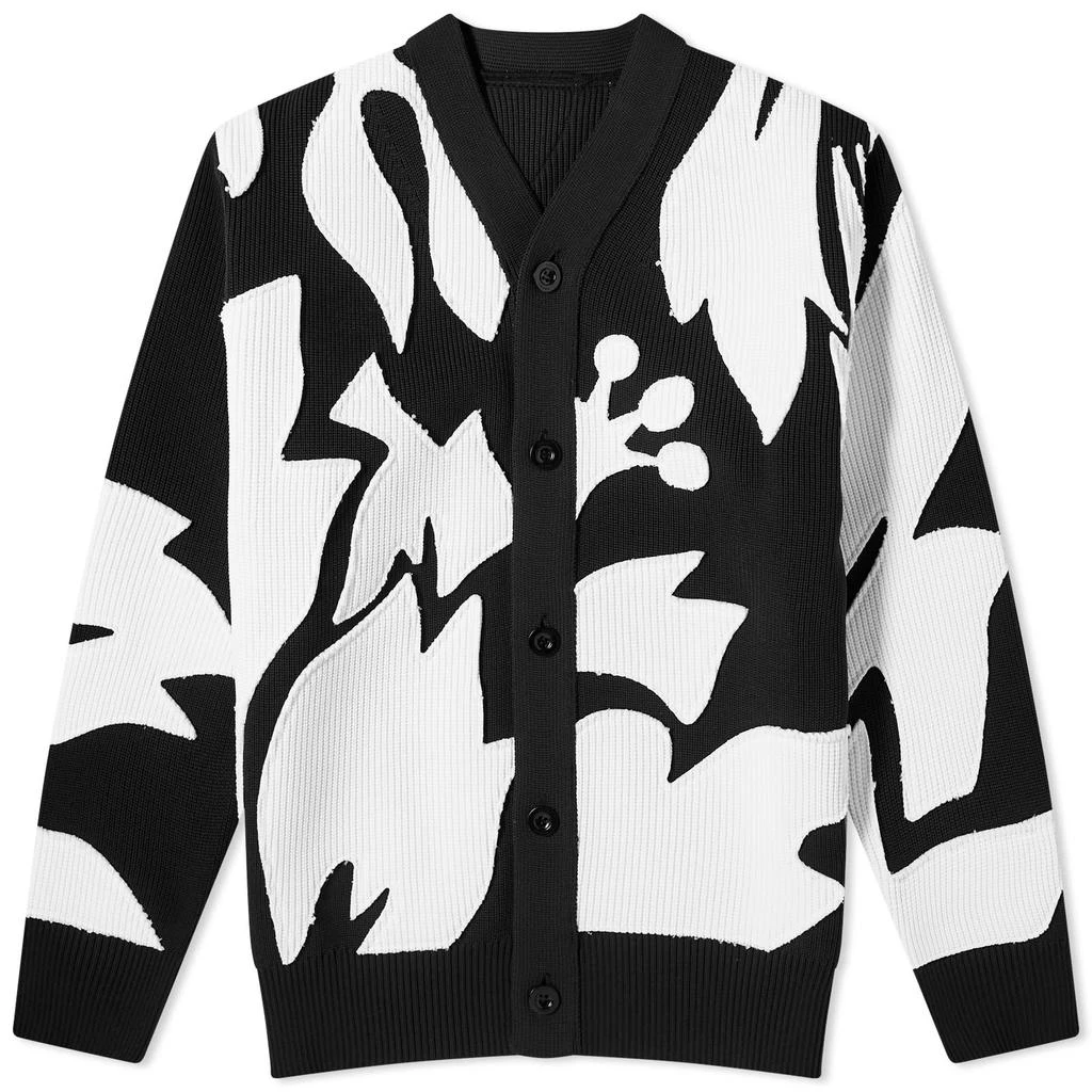 Sacai Sacai Floral Embroidered Patch Cardigan 2-M - Sweaters 