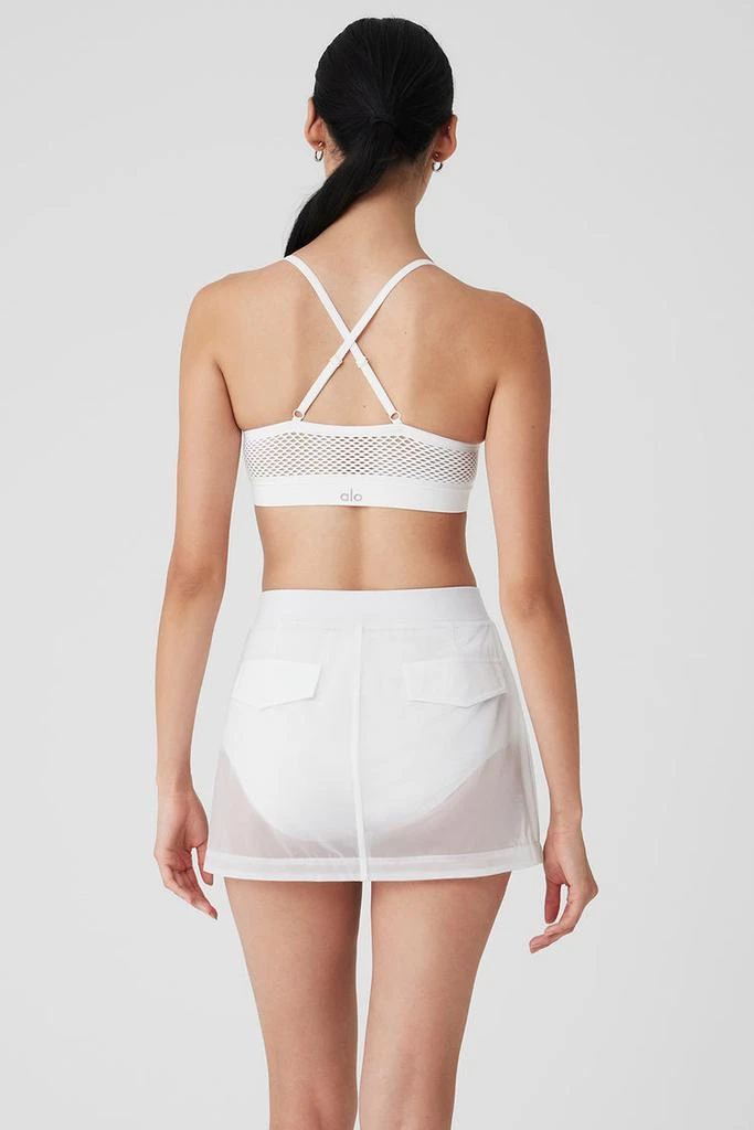 Alo Seamless Open Air Barely There Bra - White 2