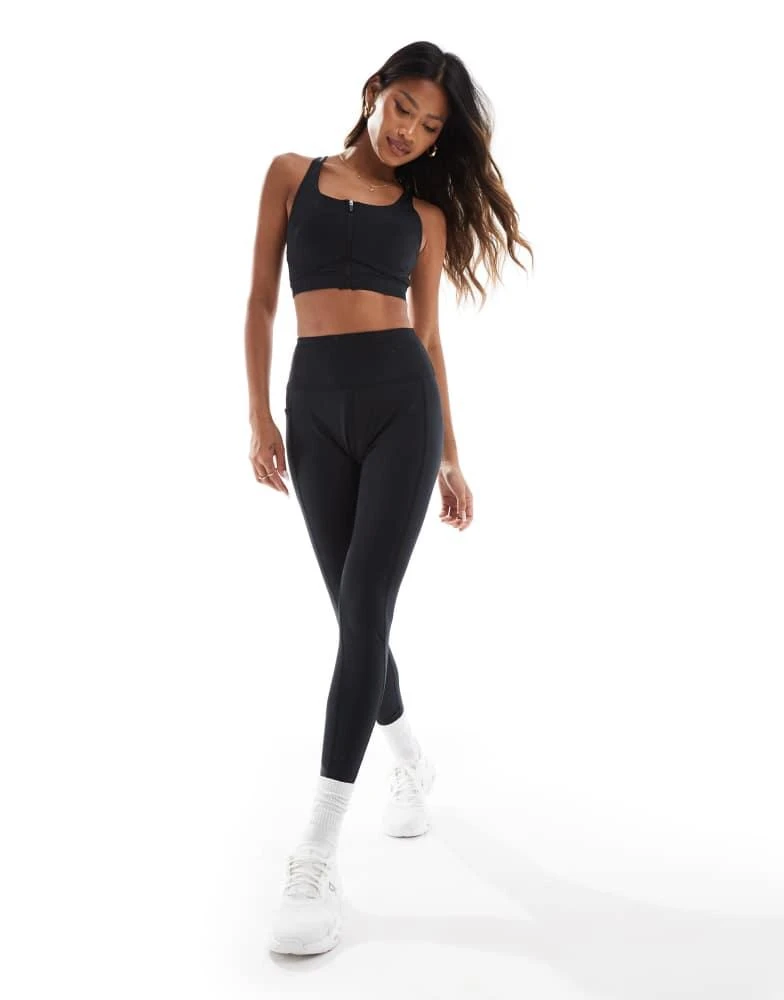 ASOS 4505 Icon running tie waist gym legging with phone pocket in black 1