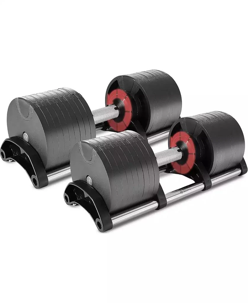 SQUATZ Adjustable Dumbbell, 9-in-1 Weight Options Fitness Equipment with Anti-Slip Metal Handle