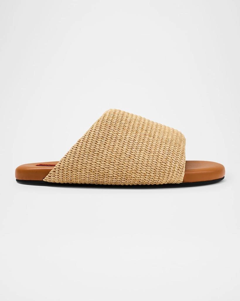 SIMONMILLER Raffia Bubble Flat Slide Sandals 1