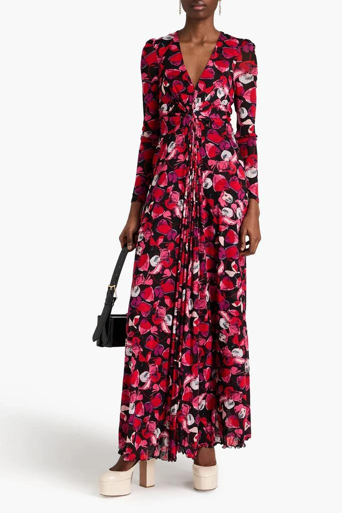 Diane von Furstenberg Adara floral-print mesh maxi dress 2