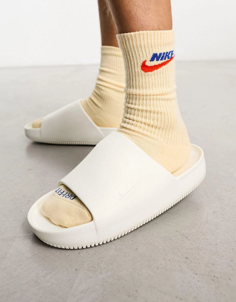 NIKE Nike Calm sliders in white 2