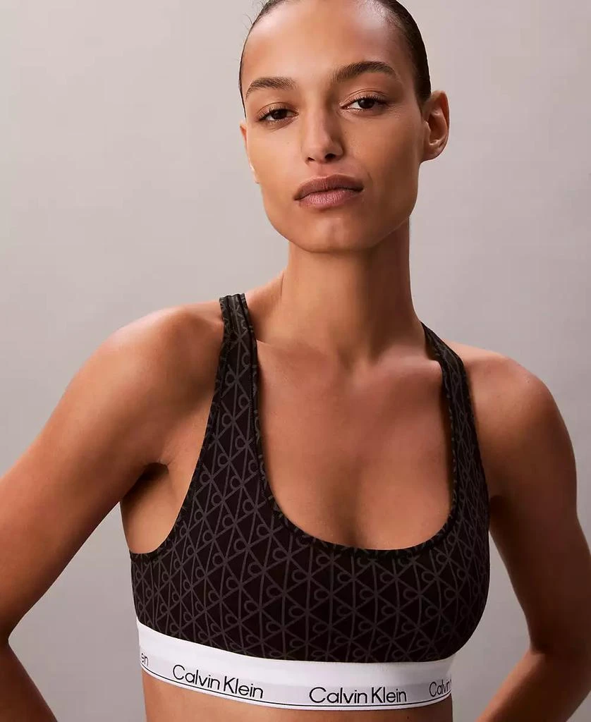 Calvin Klein Women's Icon Cotton Unlined Racerback Bralette QF8493 1