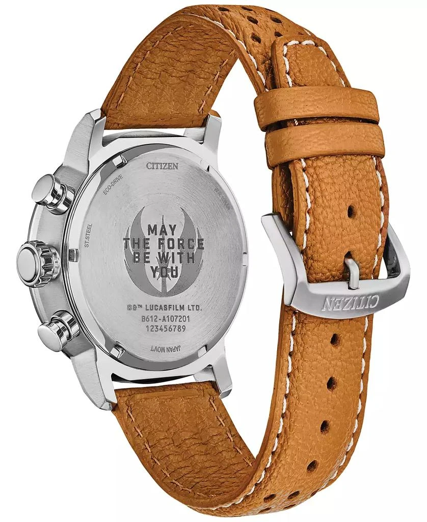 Citizen Eco-Drive Men's Chronograph Star Wars Rebel Pilot Orange Perforated Leather Strap Watch 44mm 3