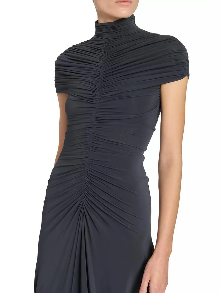 Alaïa Gathered Mock Turtleneck Midi-Dress 6