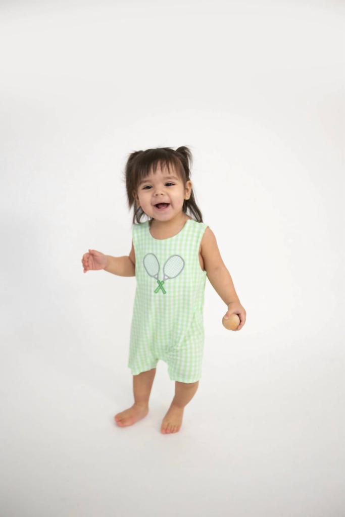 Angel Dear Baby's Sleeveless Gingham Romper