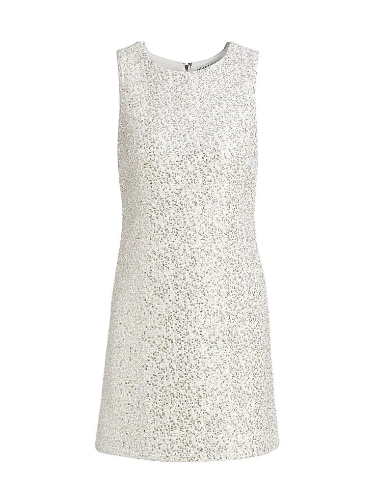 Alice + Olivia Cade Sequined Mini Shift Dress 1