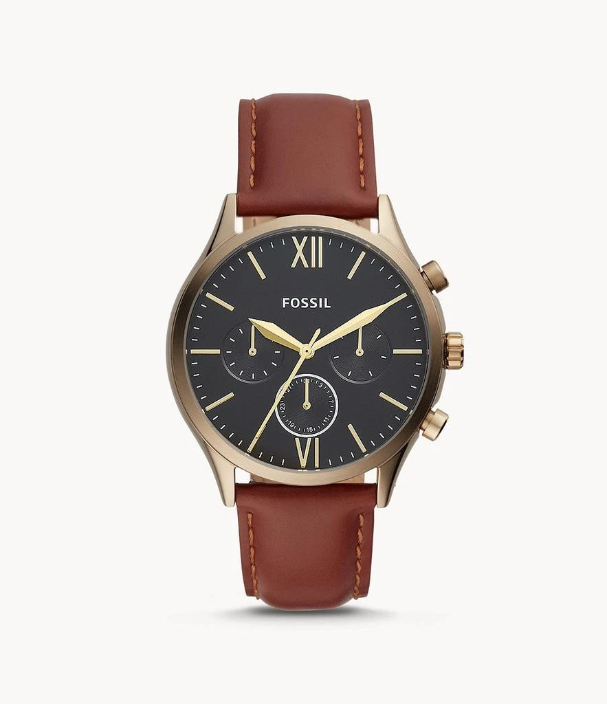 Fossil Men's Fenmore Midsize Multifunction, Brown-Tone Stainless Steel Watch 1