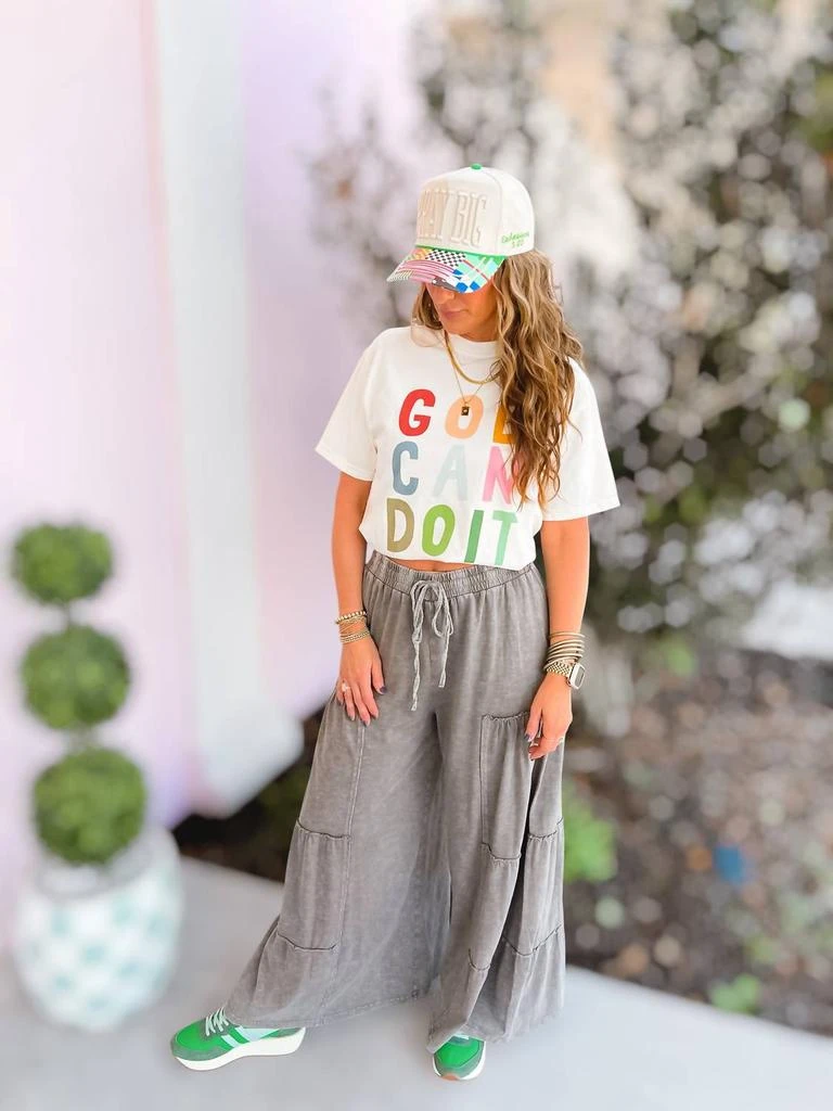 Easel Easel - Mineral Washed Tiered Pants 3