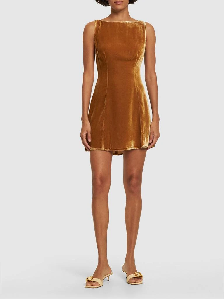 REFORMATION Brisbane Velvet Mini Dress 1