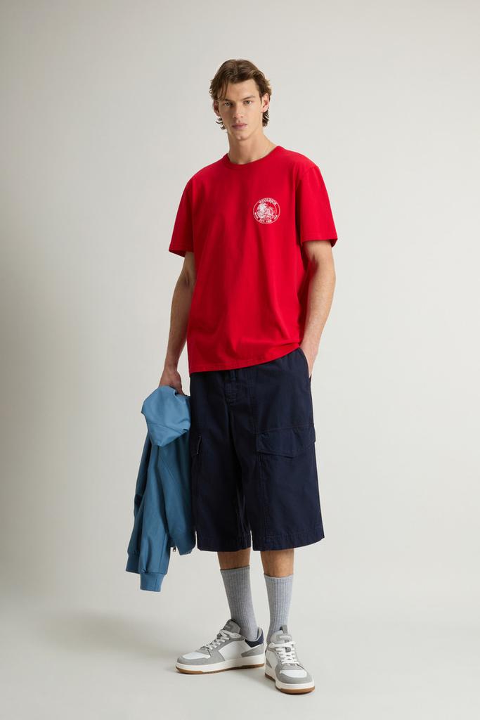 Woolrich Pure Cotton T-shirt - Men - Blue