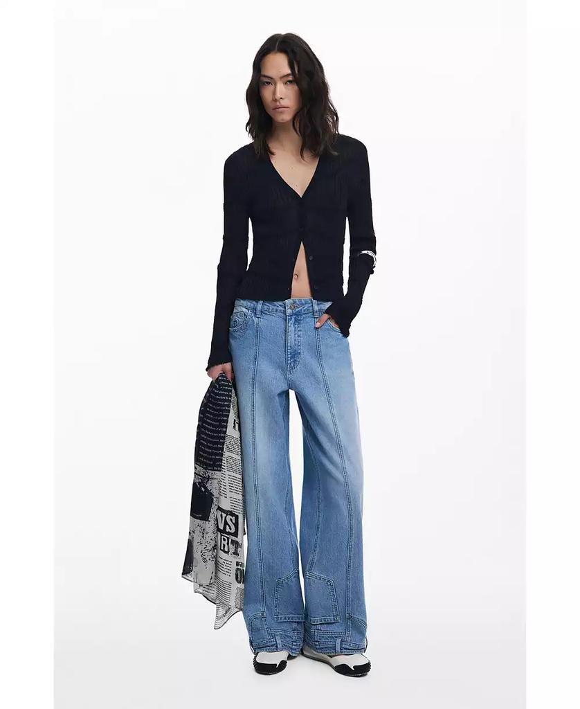 Desigual Women's Rectangular newspaper scarf