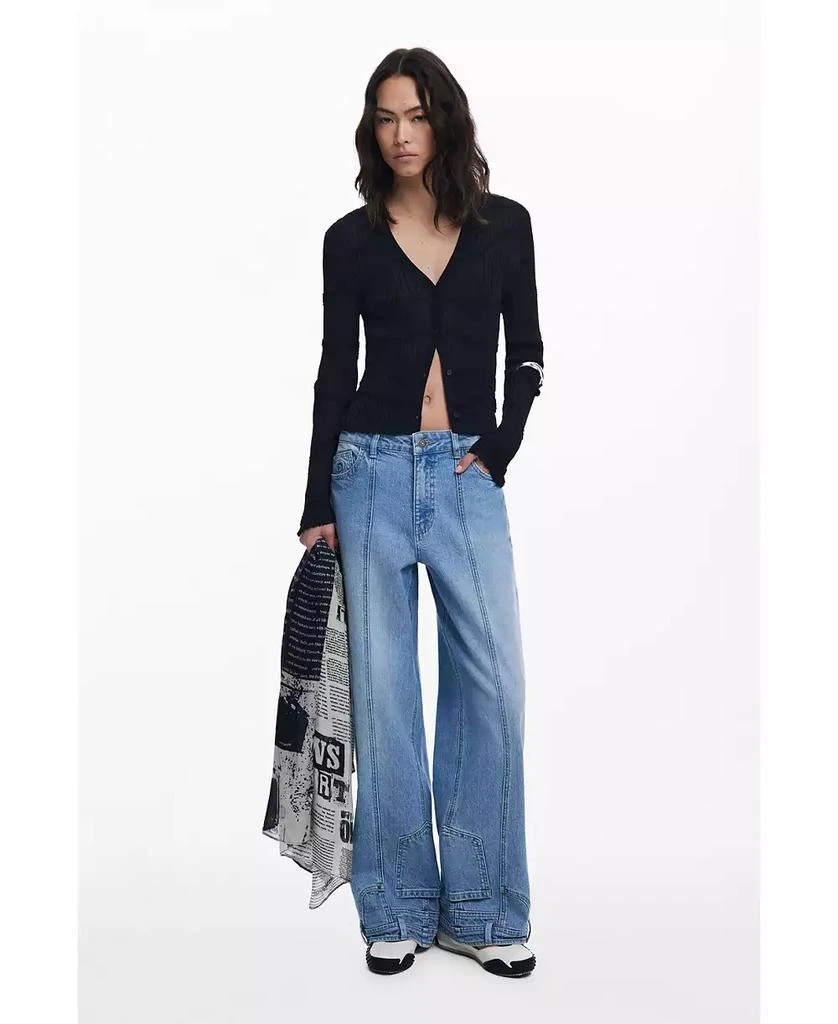 Desigual Women's Rectangular newspaper scarf 2