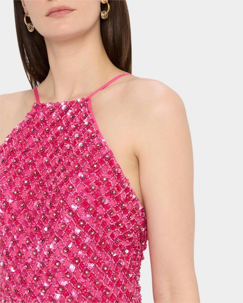 open back halter prom dress Halter Pleated Cutout Mermaid Prom Dress with Open Back – FancyVestido main image 0