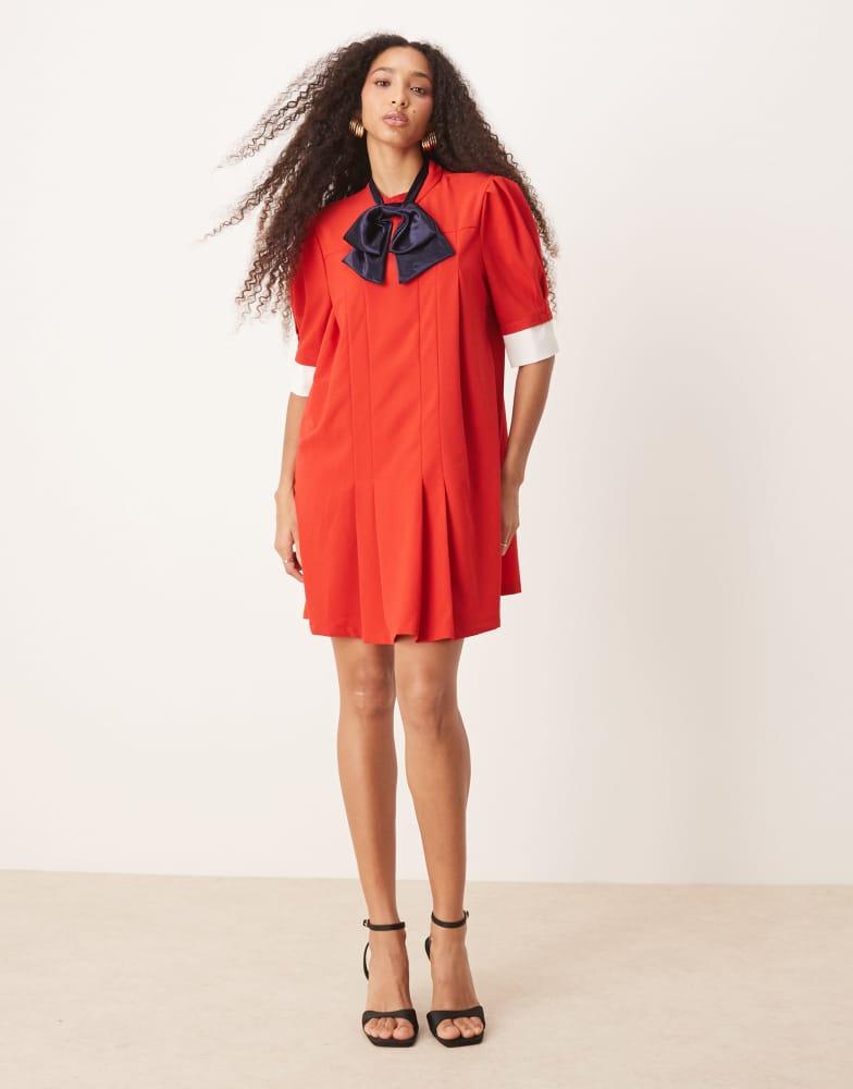 Sister Jane Bow-embellished cloqué mini dress - Dresses