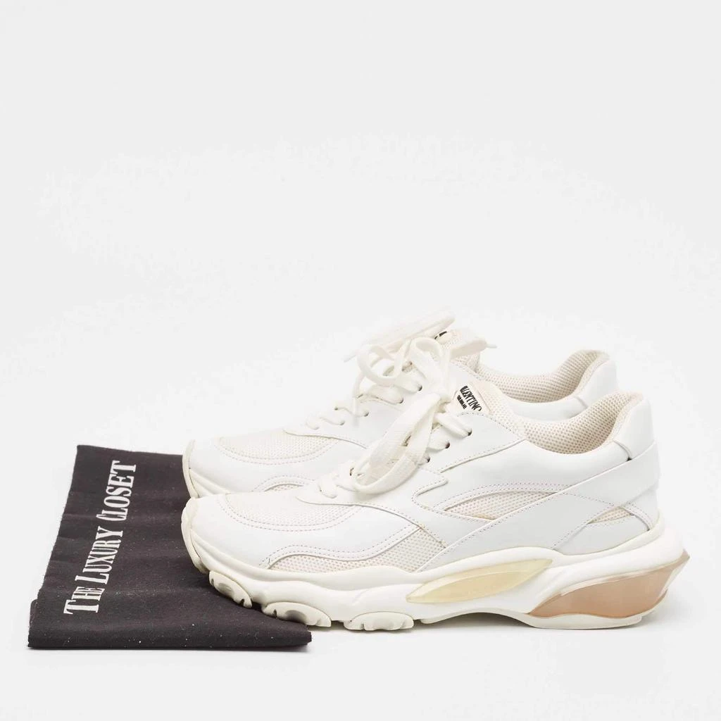 Valentino Valentino White Mesh and Leather Bounce Low-Top Sneakers Size 39.5 9