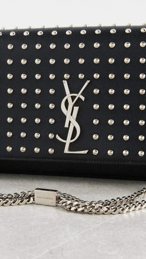 What Goes Around Comes Around YSL Black Grainy Studded Kate Medium 4