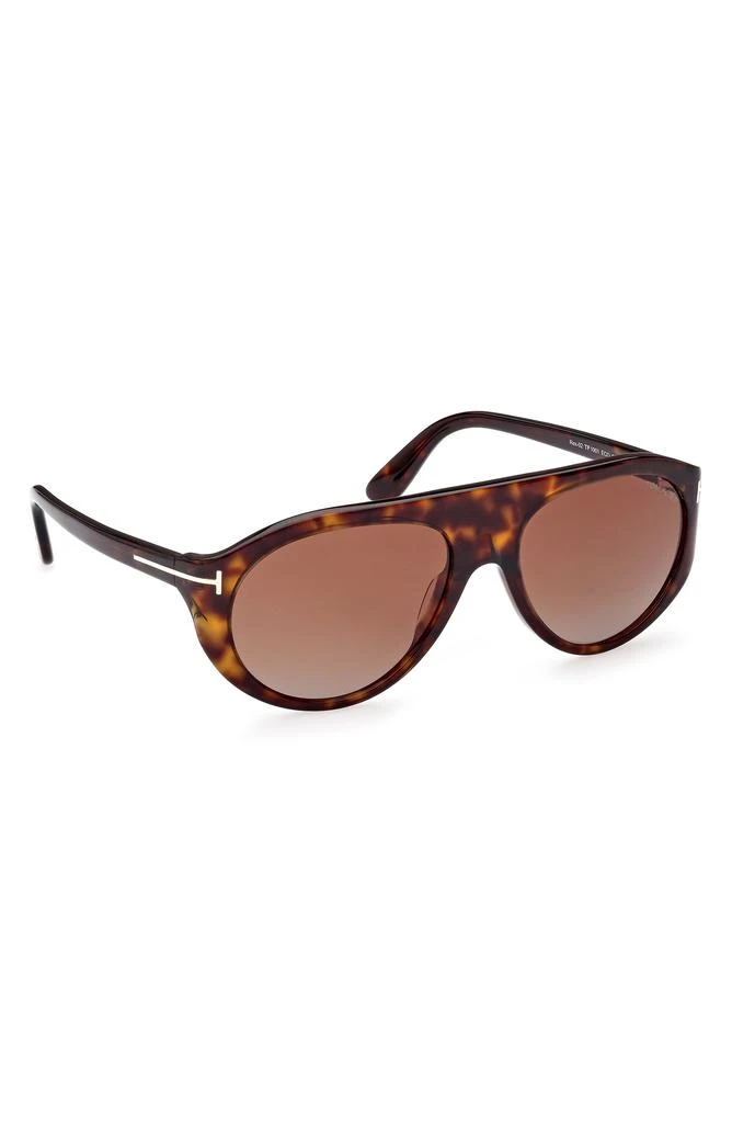 Tom Ford Rex-02 57mm Aviator Sunglasses 8