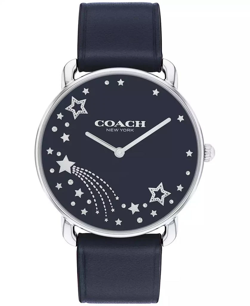 Coach Women's Elliot Navy Leather Strap Watch 1