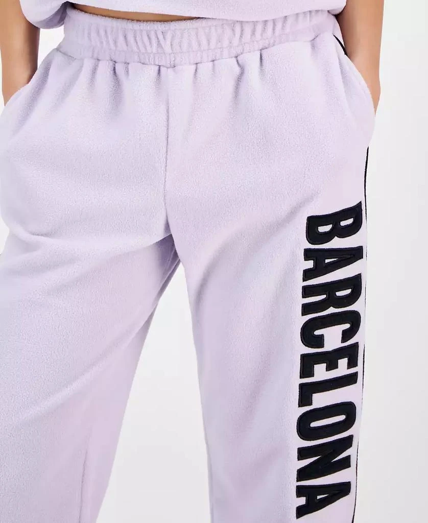 Rebellious One Juniors' Barcelona Fleece Graphic Sweatpants 3