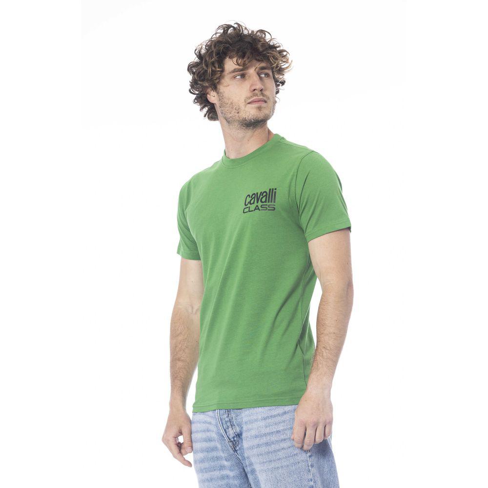 cavalli CLASS Green Cotton T-Shirt