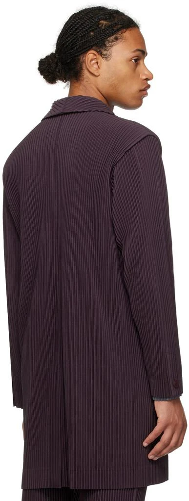 HOMME PLISSÉ ISSEY MIYAKE Purple Single-Breasted Coat 3