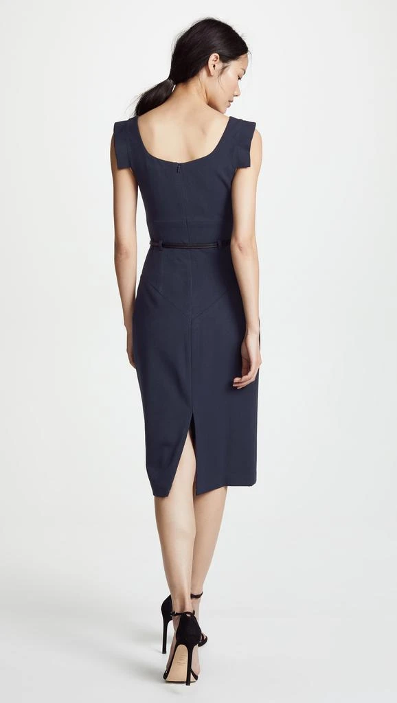 black halo dress sale Black Halo Lena Color Block Dress in Black-Black
