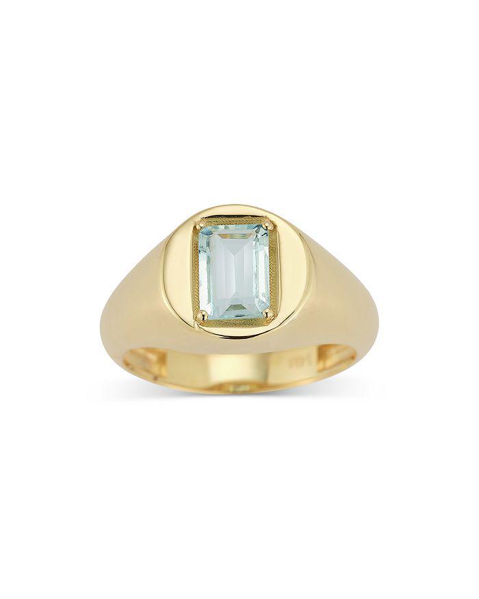 Alberto Amati 14K Yellow Gold Stone Signet Ring Collection