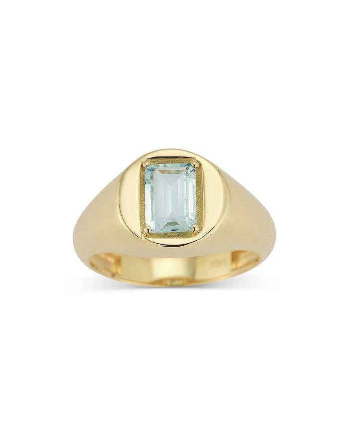 Alberto Amati 14K Yellow Gold Stone Signet Ring Collection 1