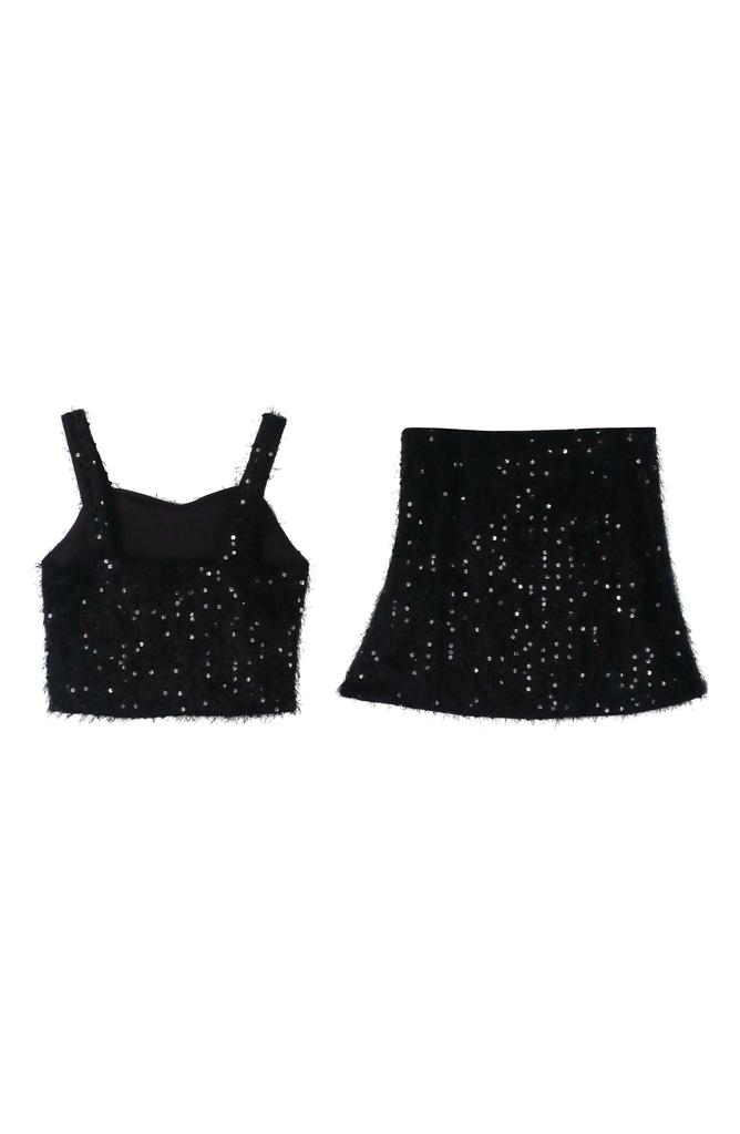 Zunie Kids' 2-Piece Eyelash Sequin Set