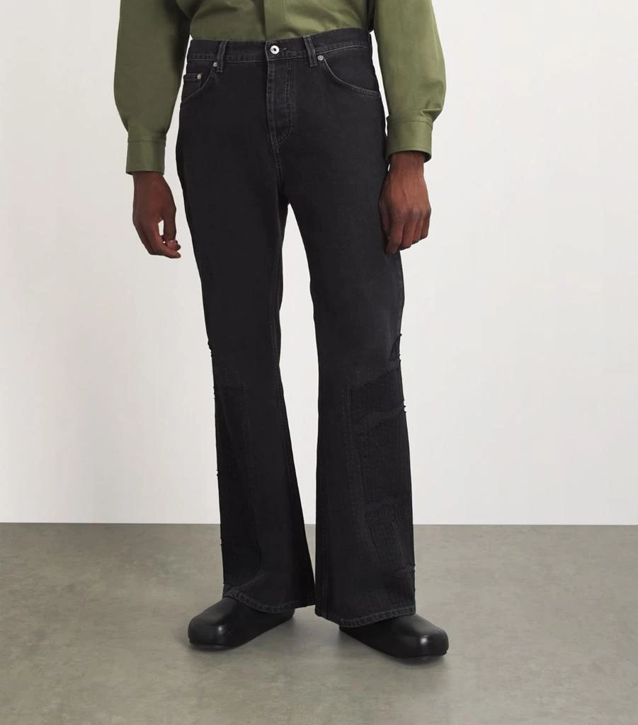 Off-White Diagonal Stripe Bootcut Jeans 3