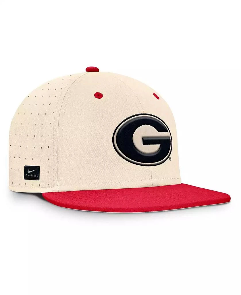 NIKE Men's Natural Georgia Bulldogs On-Field Dugout True Performance Fitted Hat 3