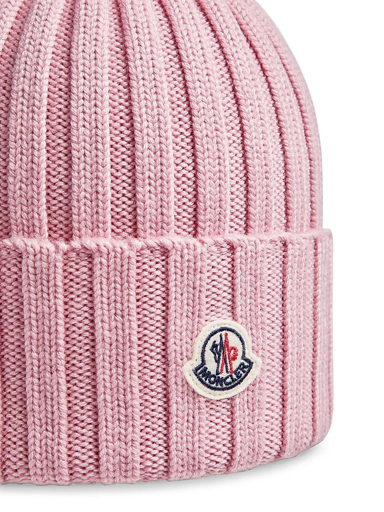 Moncler Wool Beanie with Faux Fur Pom-Pom 3