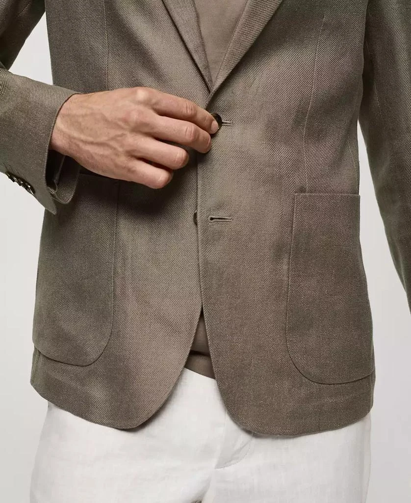 Mango Men's Linen Suit Blazer 2