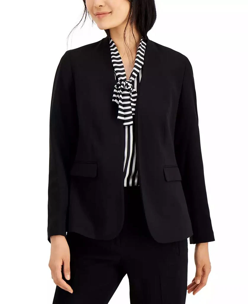 Bar III Women's Collarless Open-Front Blazer, Created for Macy's 1