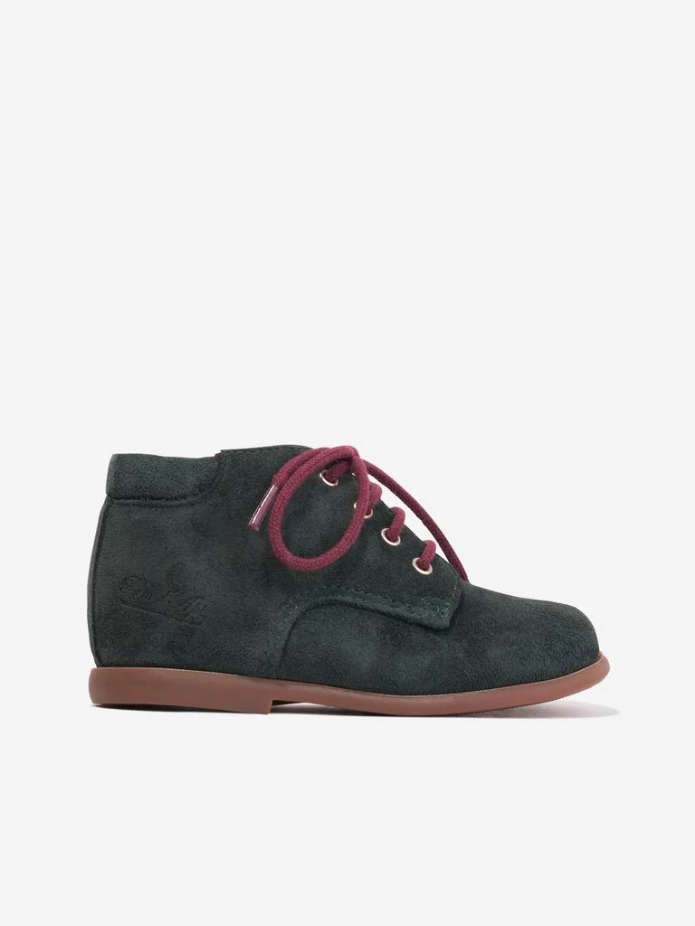 Pom D'Api Pom D'Api Baby Suede Nioupi Derby Boots in Green 1