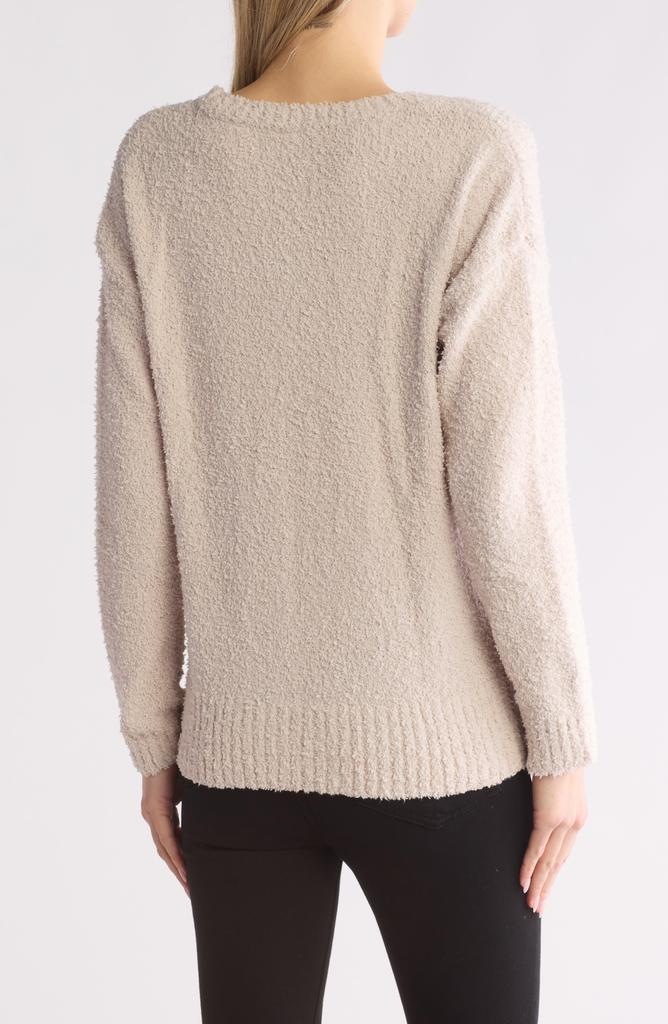 Bobeau Silky Plush Step Hem Sweater