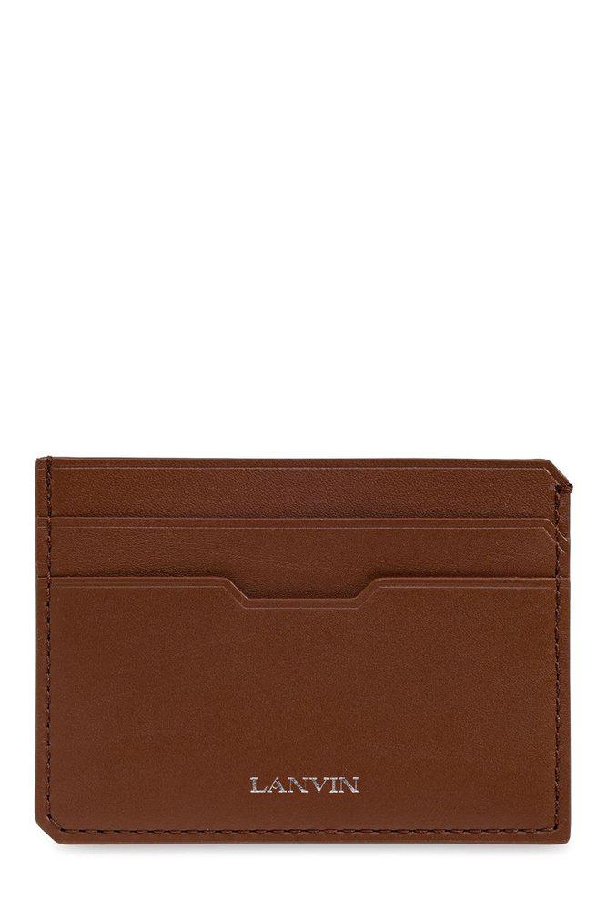 Lanvin Lanvin Logo-Stamp Stitch Detail Cardholder