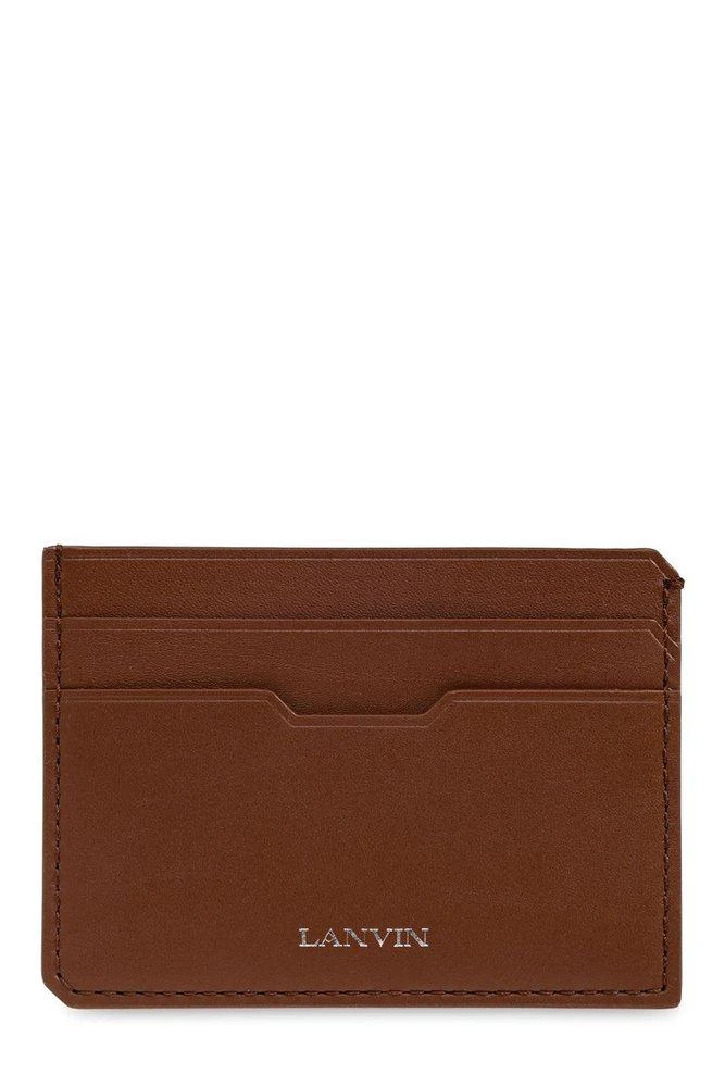 Lanvin Lanvin Logo-Stamp Stitch Detail Cardholder from Cettire