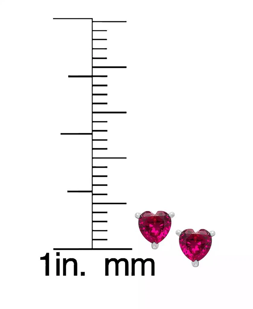 Macy
s 2-Pc. Lab Grown Ruby and Lab Grown White Sapphire (2.71 ct. t.w.) Mom Heart Pendant Necklace and Stud Earrings Set in Sterling Silver 3