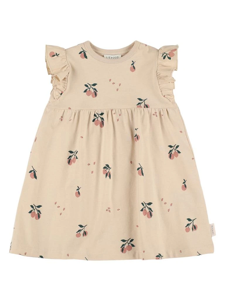 Liewood Peach Print Cotton Jersey Dress 1
